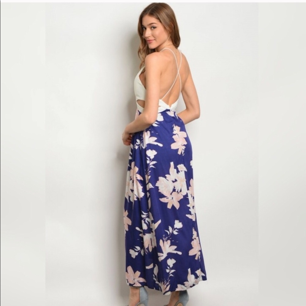 ⭐️LAST! Size M Floral Print Maxi Romper - Picture 2 of 4